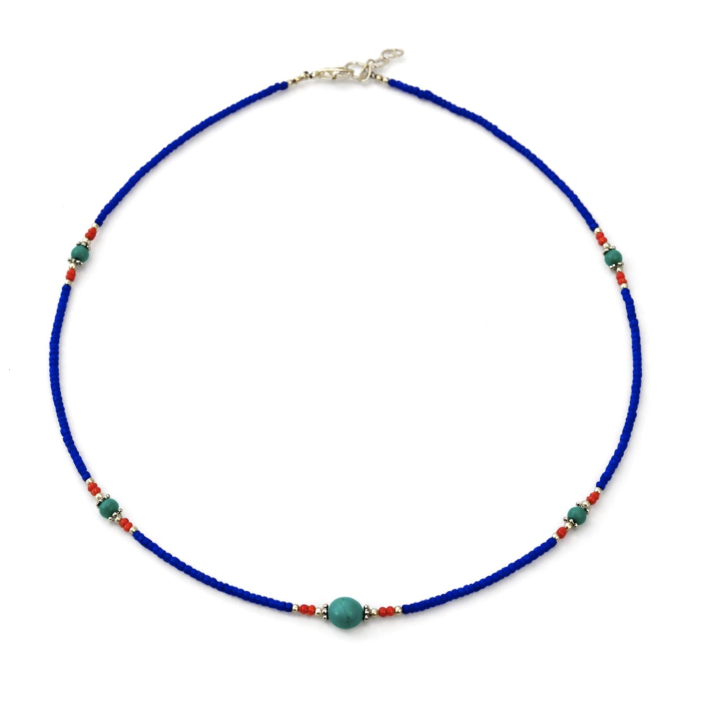 Collier Lapis des Cimes – Perles Bleues Royales & Turquoise