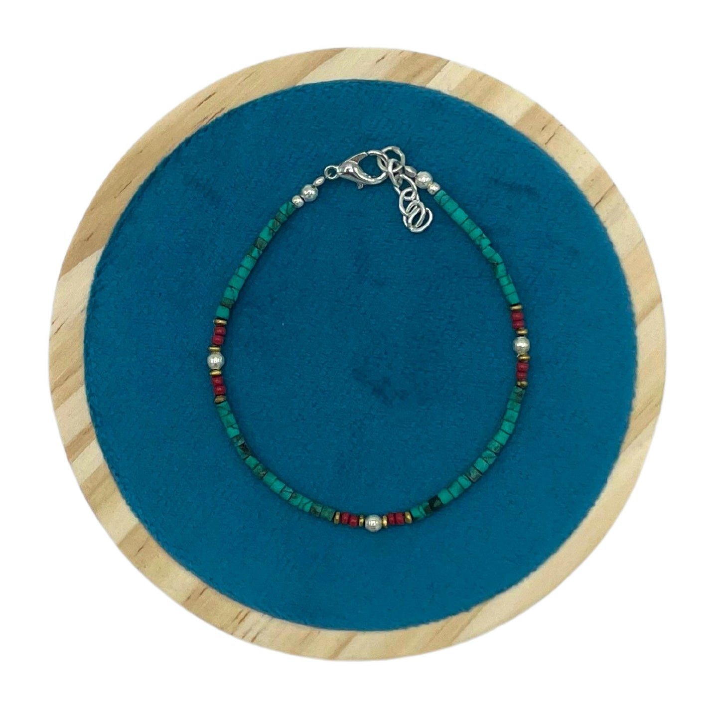 Le Bracelet Éclat d'Hématite Turquoise & Hématite Dorée