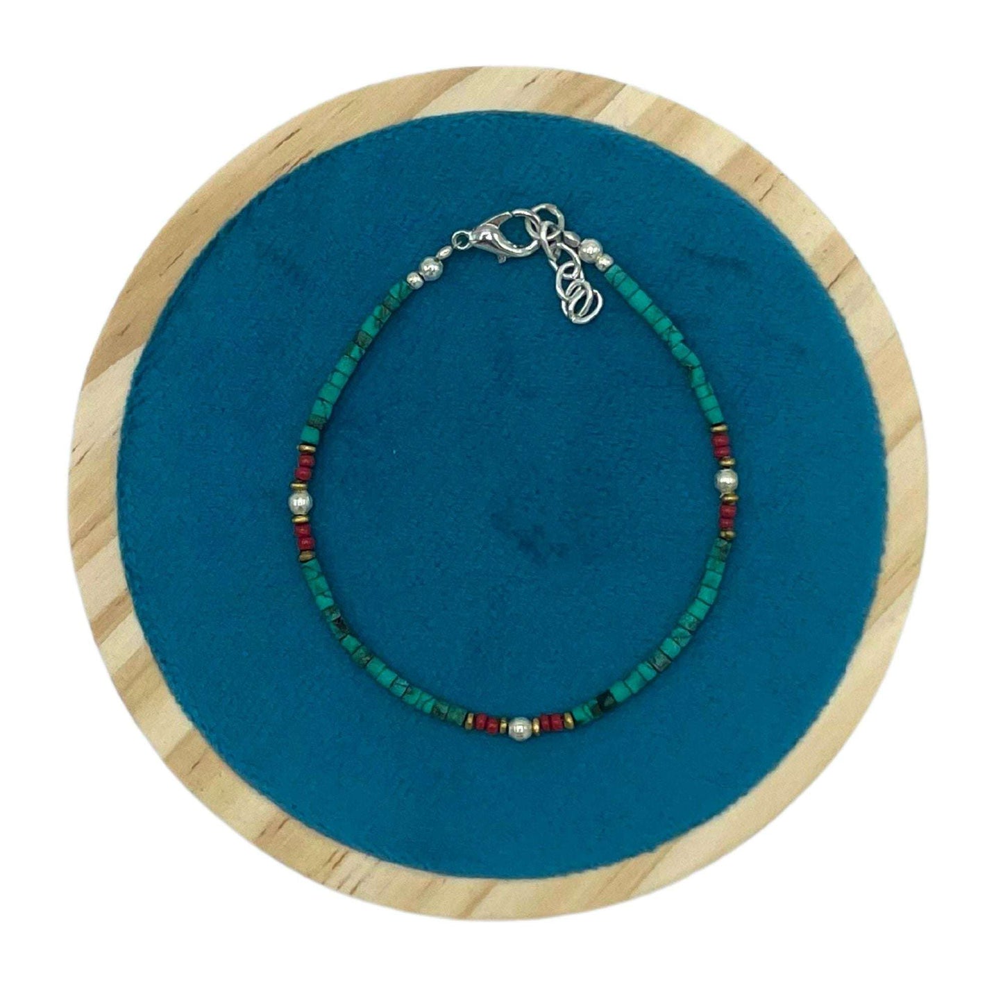 Le Bracelet Éclat d'Hématite Turquoise & Hématite Dorée