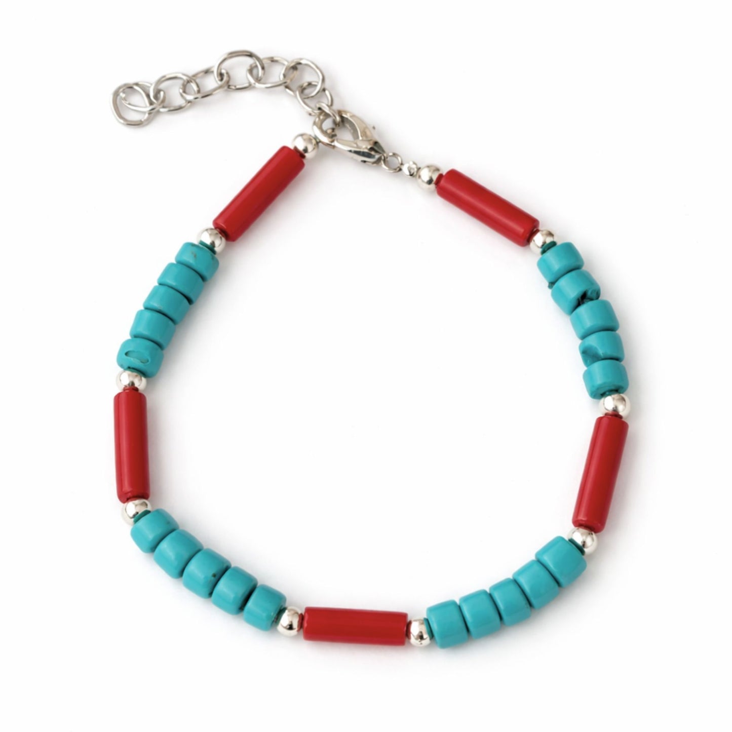 Parure Talisman des Vallées – Turquoise, Coralite & Perle Tibétaine