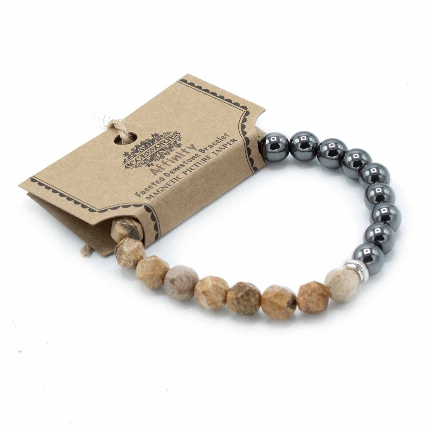 Le Bracelet Affinité Terrestre Jaspe Paysage Magnétique