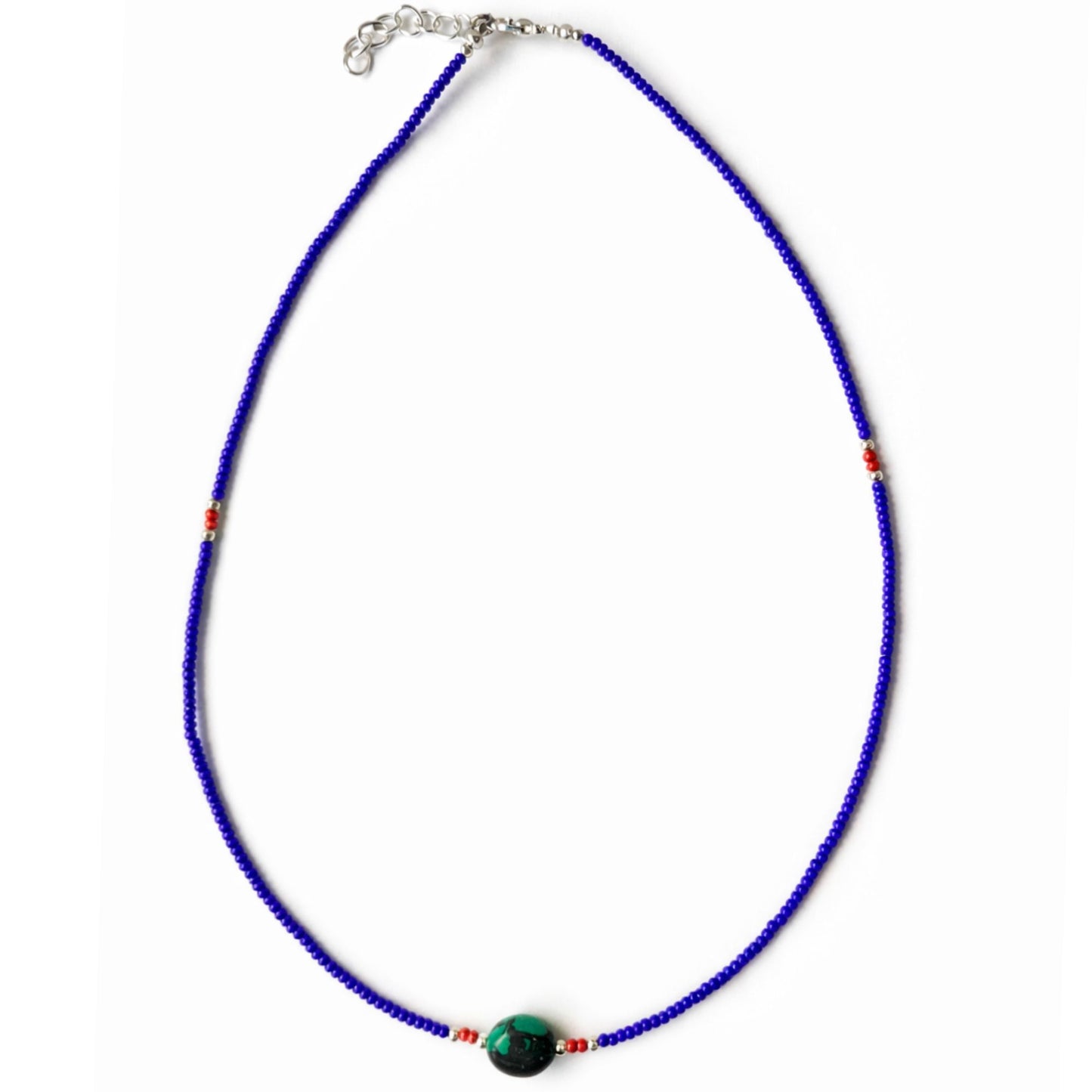 Collier Horizon Tibétain – Lapis-Lazuli & Pendentif Turquoise (42 cm)