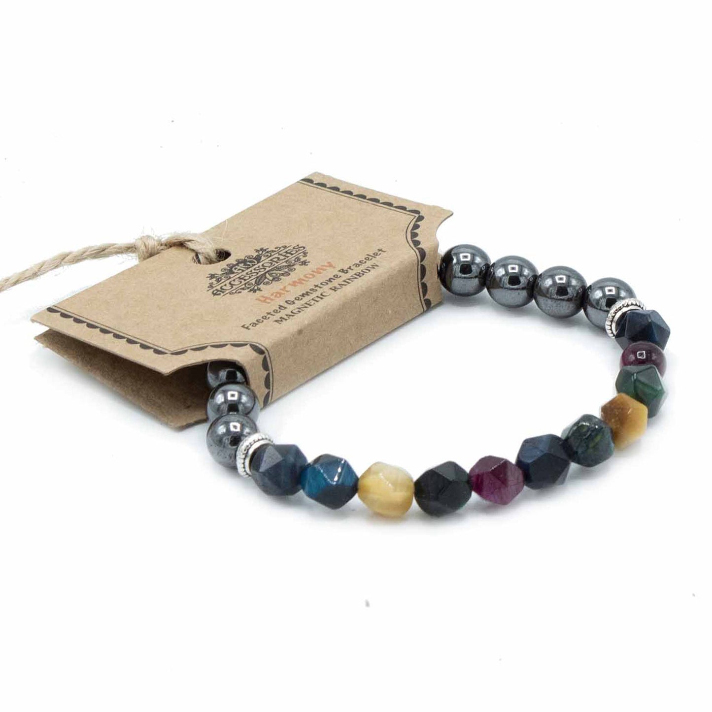 Le Bracelet Magnétisme d'Harmonie Pierres Taillées & Éclats Rainbow