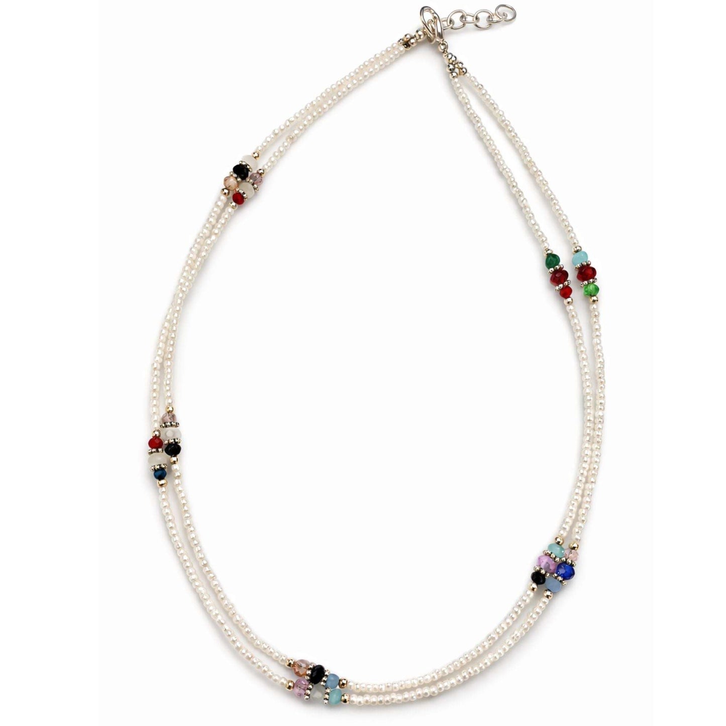 Collier Double Rang Éclat des Cimes – Howlite & Perles Facettées