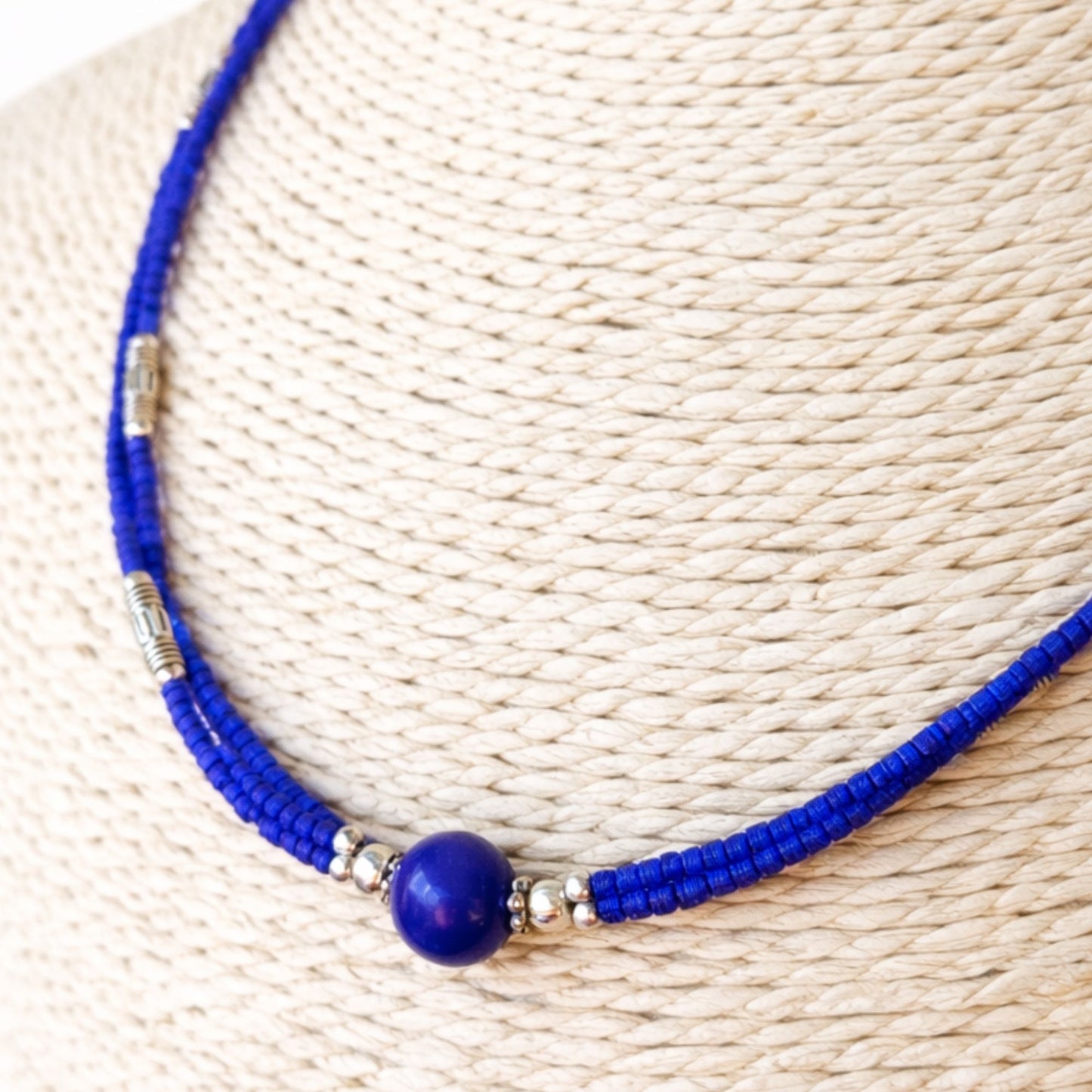Collier Double Rang Nuit Étoilée – Lapis-Lazuli Royal & Acier Inoxydable