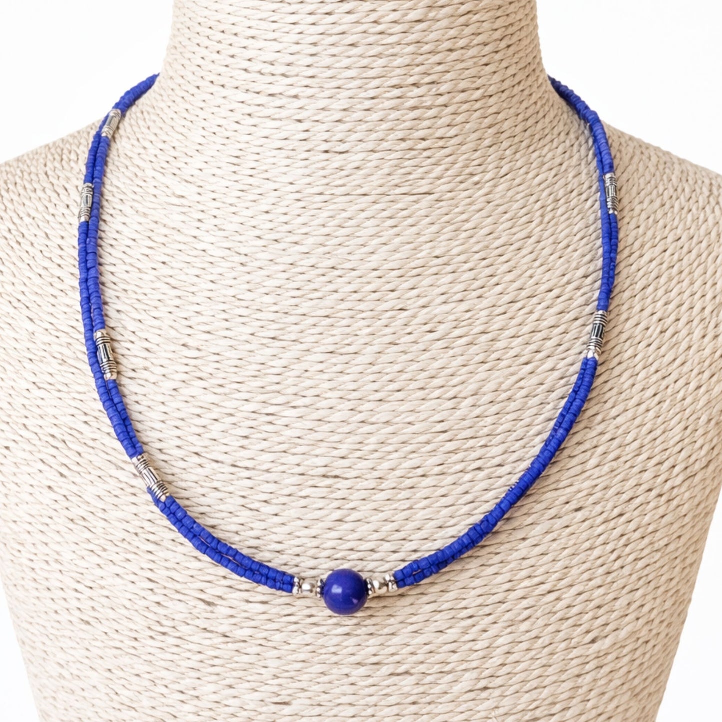 Collier Double Rang Nuit Étoilée – Lapis-Lazuli Royal & Acier Inoxydable