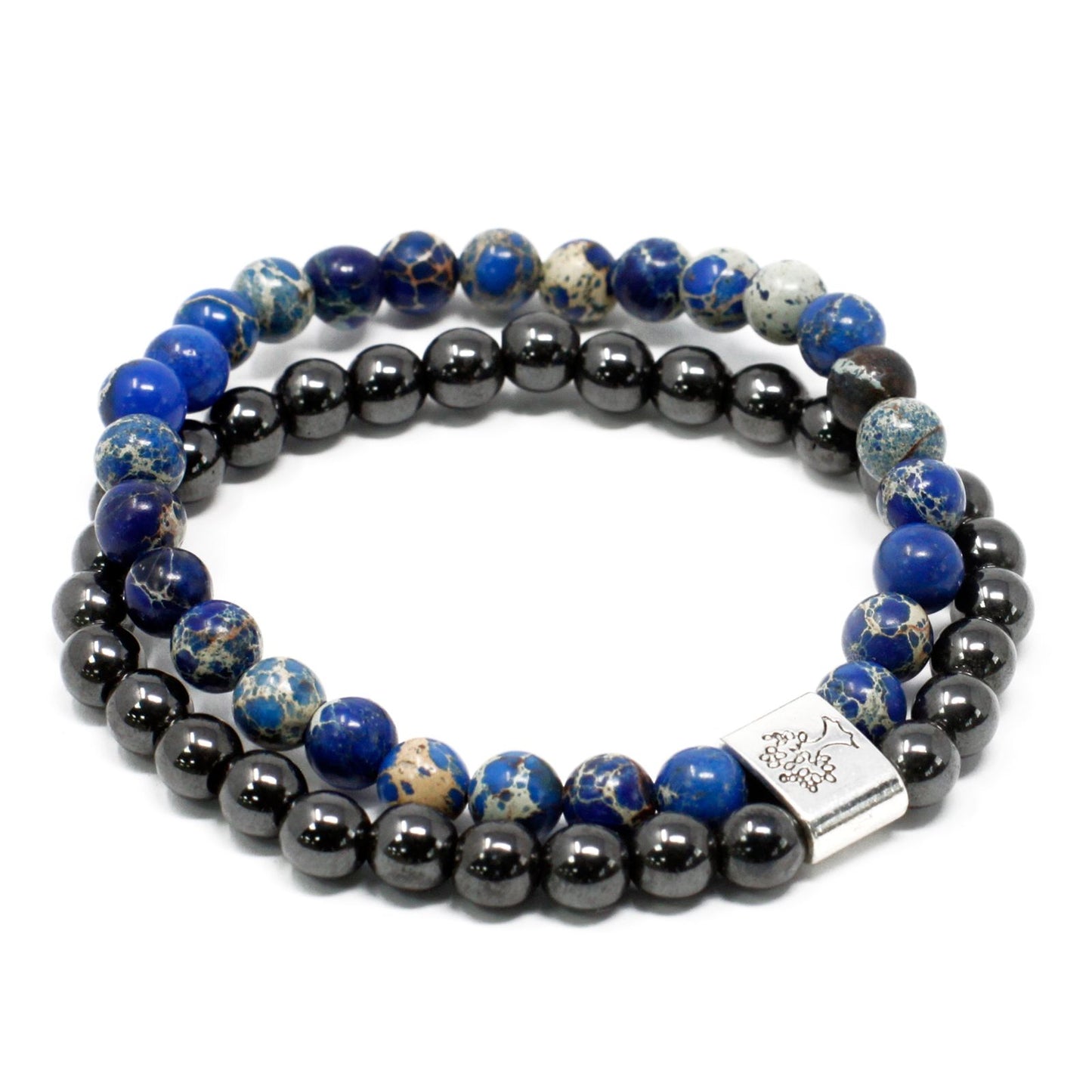 Le Bracelet Duo Intuition Profonde Sodalite & Hématite Magnétique