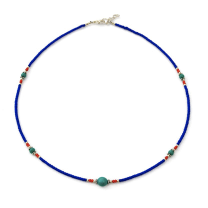 Collier Lapis des Cimes – Perles Bleues Royales & Turquoise