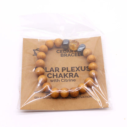 Le Bracelet Rayon de Patan Bois de Cèdre & Citrine Solaire