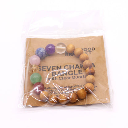 Le Bracelet Éveil de Patan Bois de Cèdre & 7 Chakras