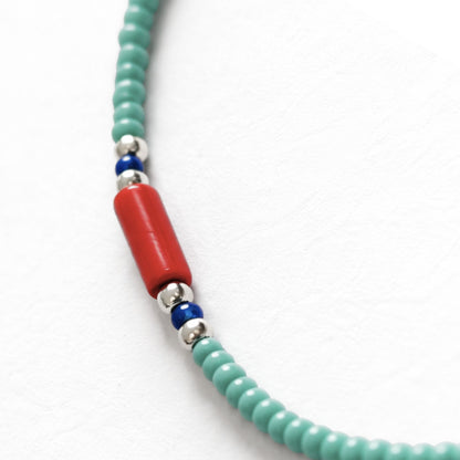Collier Harmonie de l'Himalaya – Turquoise, Lapis-lazuli & Coralite
