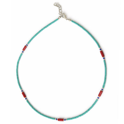 Collier Harmonie de l'Himalaya – Turquoise, Lapis-lazuli & Coralite