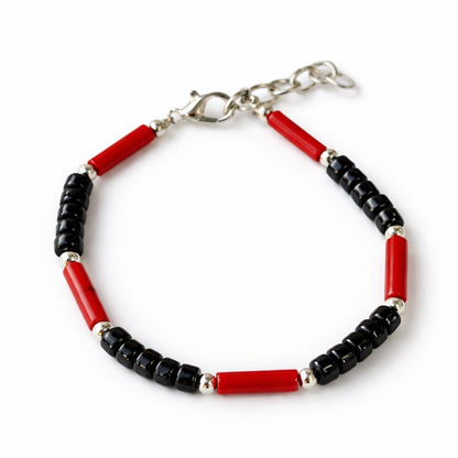 Parure Sacrée Mandala d'Onyx – Collier & Bracelet en Corail et Laiton Doré