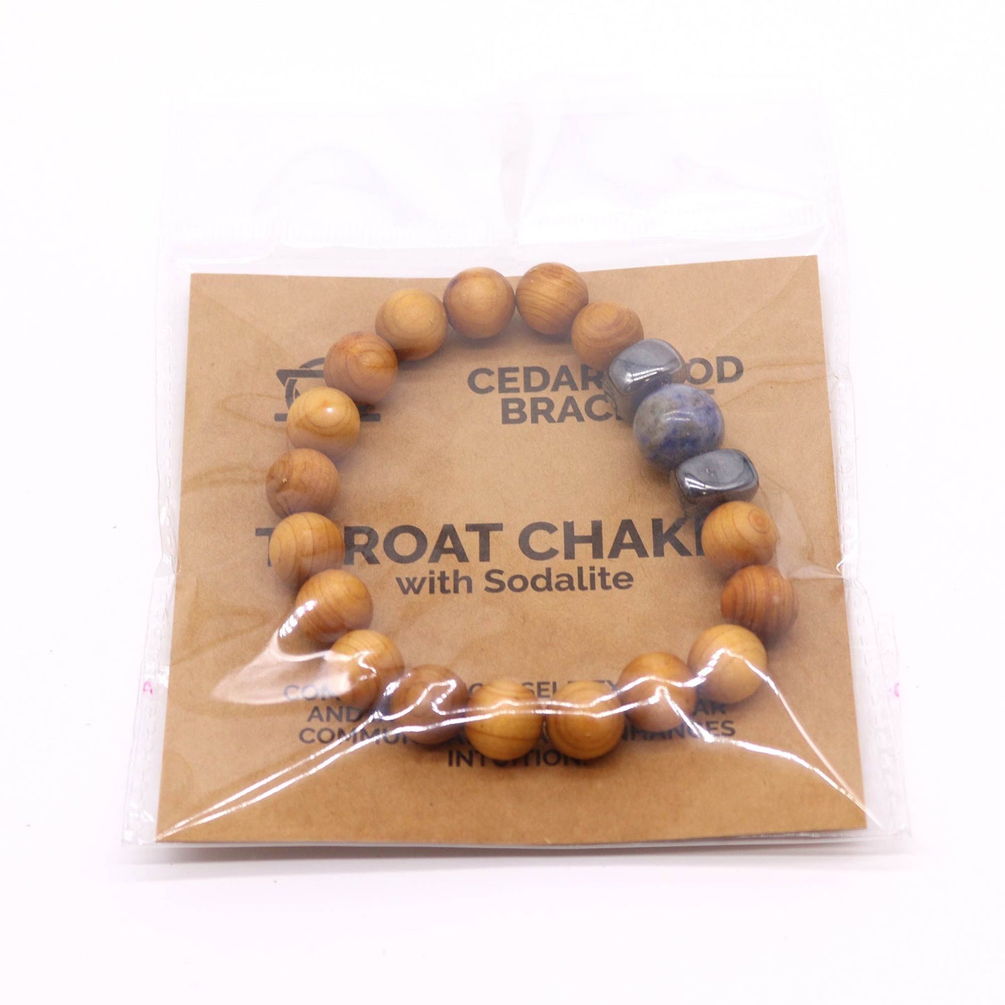 Le Bracelet Voix de Patan Bois de Cèdre & Sodalite Intuitive