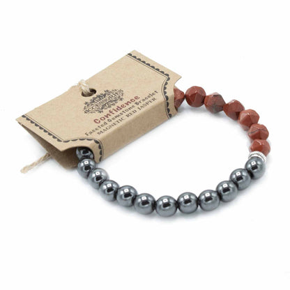 Le Bracelet Ancrage de Confiance Jaspe Rouge Magnétique