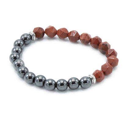 Le Bracelet Ancrage de Confiance Jaspe Rouge Magnétique
