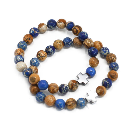 Le Duo Mélodie d'Arco Iris Bleu Cobalt & Terres Brûlées