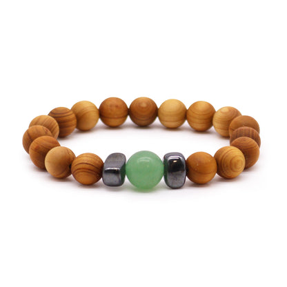 Le Bracelet Éclat du Verger Bois de Cèdre & Aventurine Sacrée