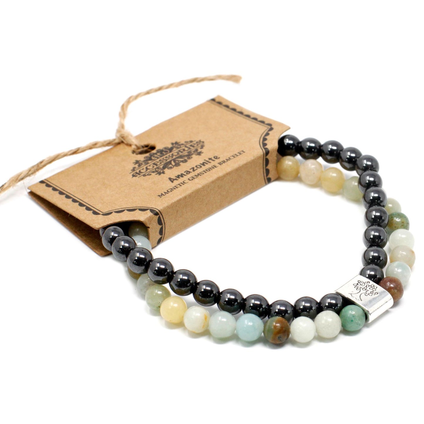 Le Bracelet Duo Évasion Sereine Amazonite & Hématite Magnétique
