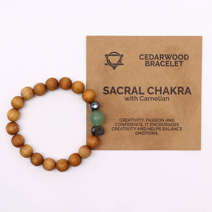 Le Bracelet Éclat du Verger Bois de Cèdre & Aventurine Sacrée