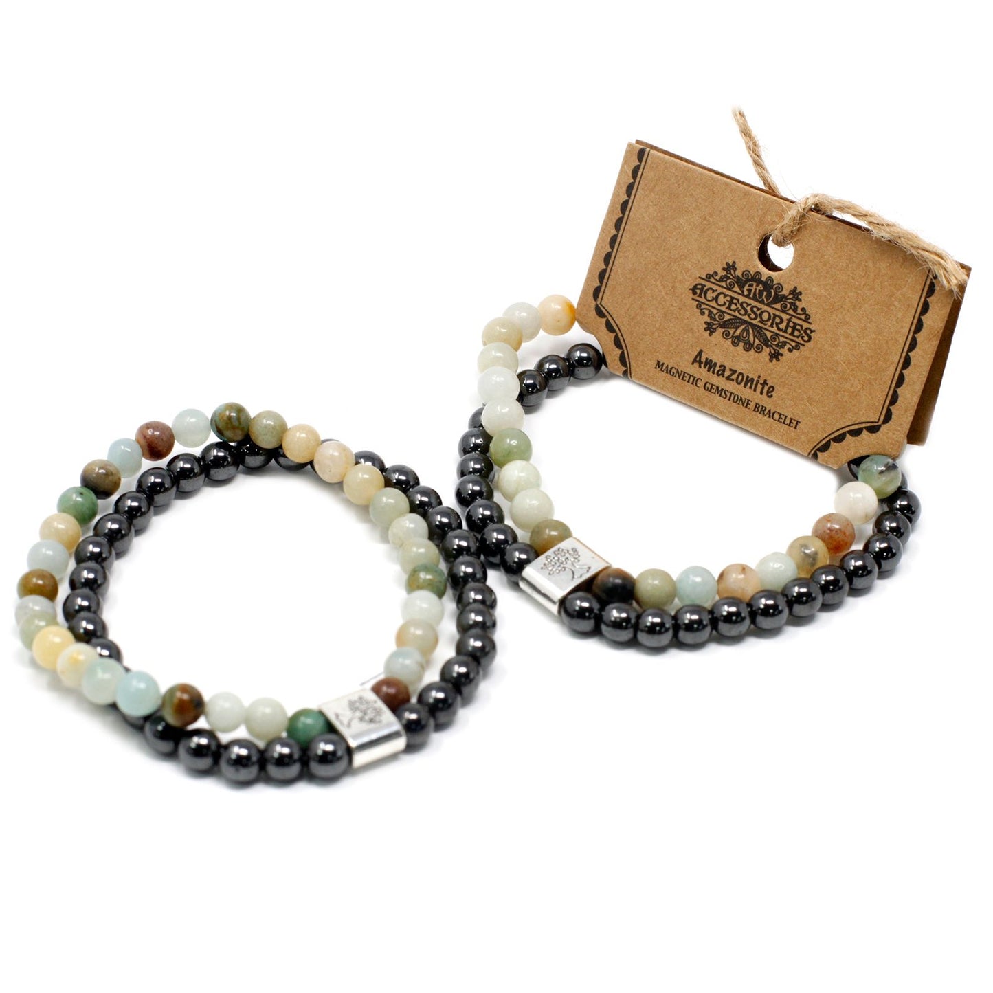 Le Bracelet Duo Évasion Sereine Amazonite & Hématite Magnétique