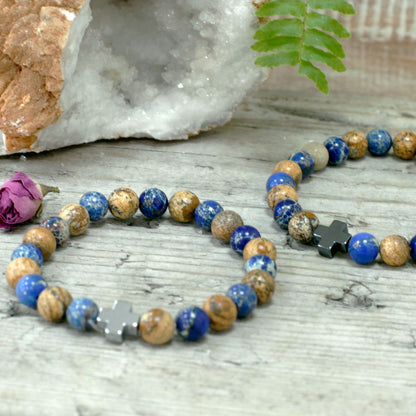 Le Duo Mélodie d'Arco Iris Bleu Cobalt & Terres Brûlées
