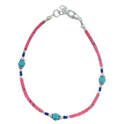 Le Bracelet Aube Himalayenne Corail Rose & Turquoise
