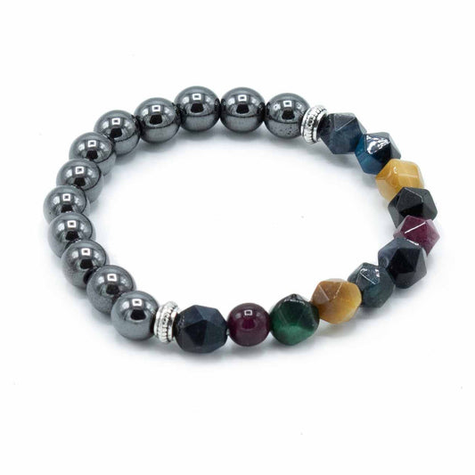 Le Bracelet Magnétisme d'Harmonie Pierres Taillées & Éclats Rainbow
