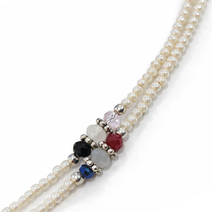 Collier Double Rang Éclat des Cimes – Howlite & Perles Facettées