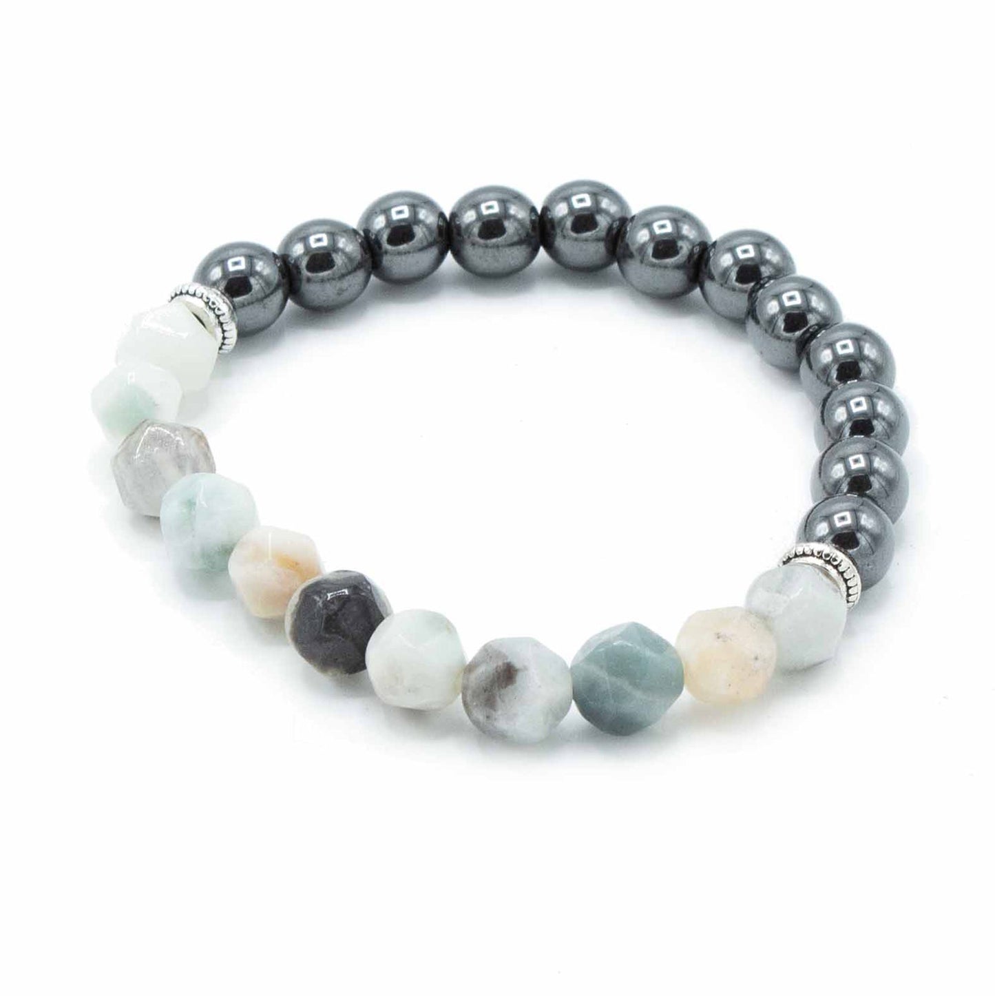 Le Bracelet Énergie de Montagne Jade Magnétique & Hématite