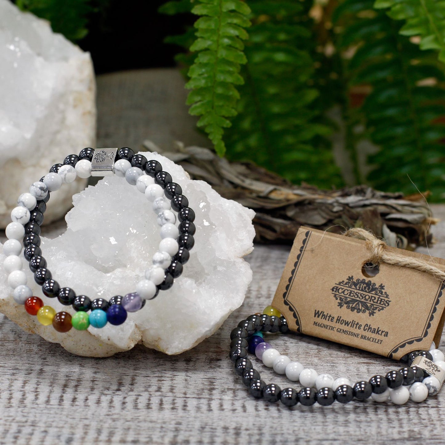 Le Bracelet Duo Harmonie du Cœur Rhodonite & Hématite Magnétique
